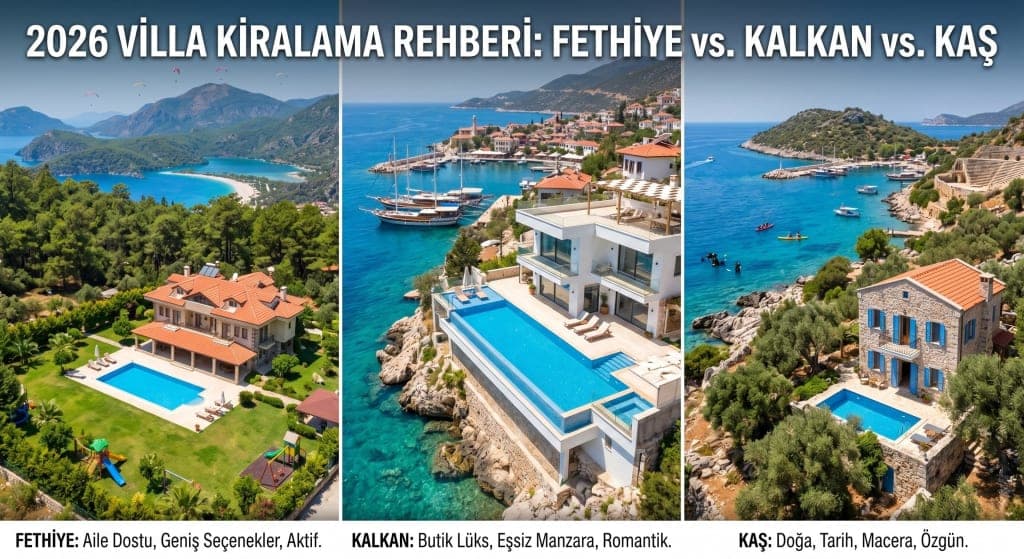 Fethiye mi, Kalkan mı, Kaş mı? 2026'da Hangi Bölgede Villa Kiralamalısın?